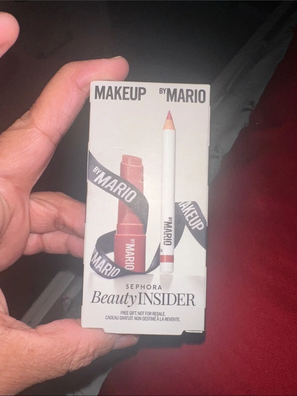 Makeup By Mario Lip Set in White Packaging with Red-Pink Lip Graphic